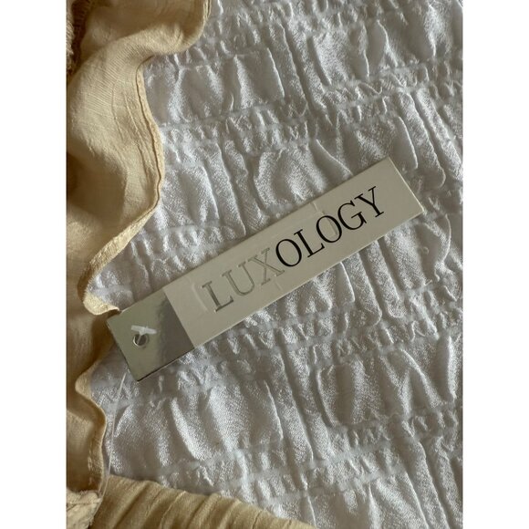 Luxology Sleeveless Smocked Bodice Long Dress S cottage core prairie coquette - Picture 12 of 12